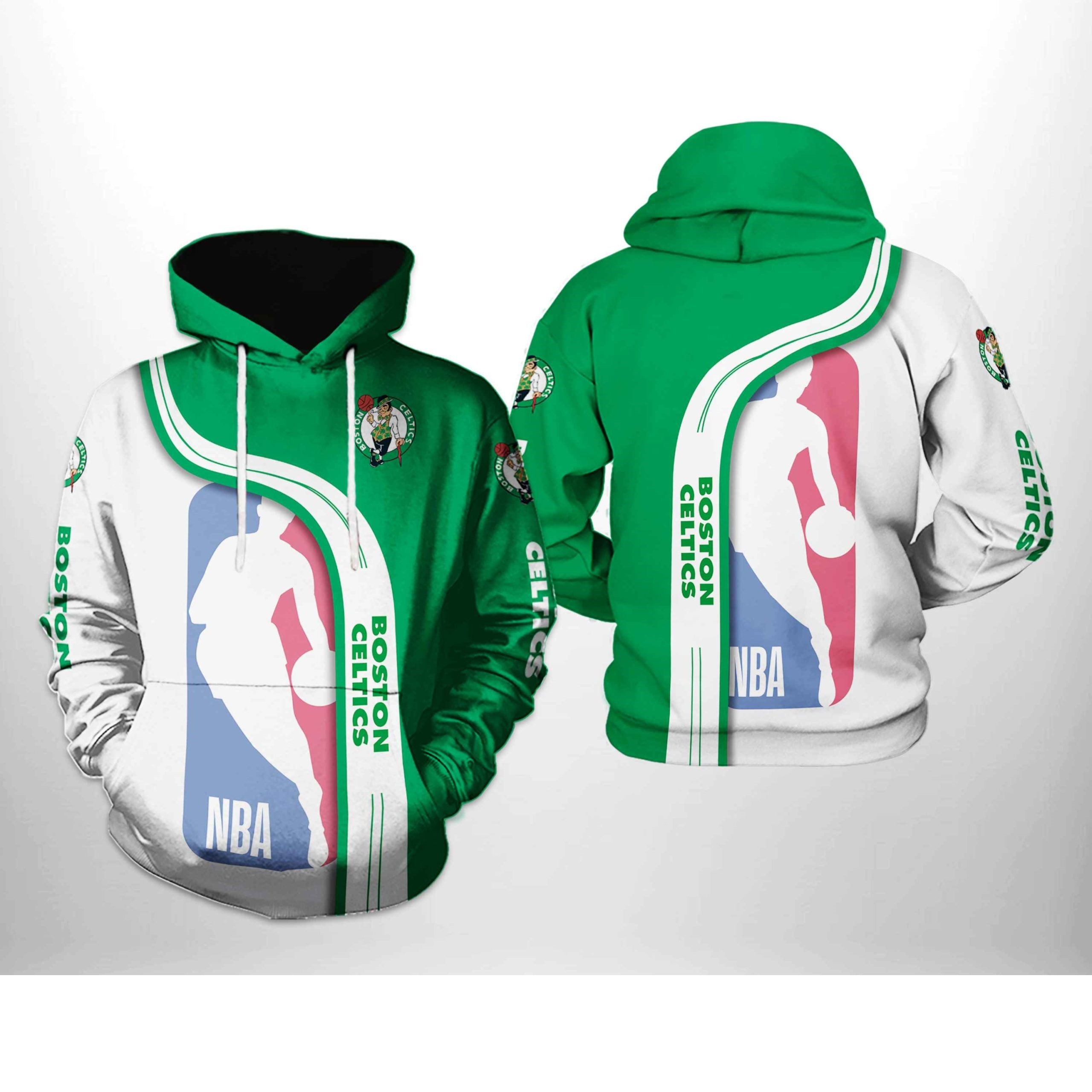 Men's Boston Celtics Color Block Hoodie